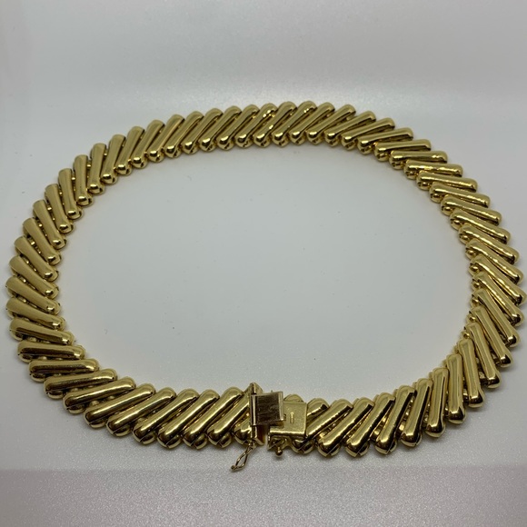 Jewelry Magnificent 18k Solid Gold Choker Necklace Poshmark